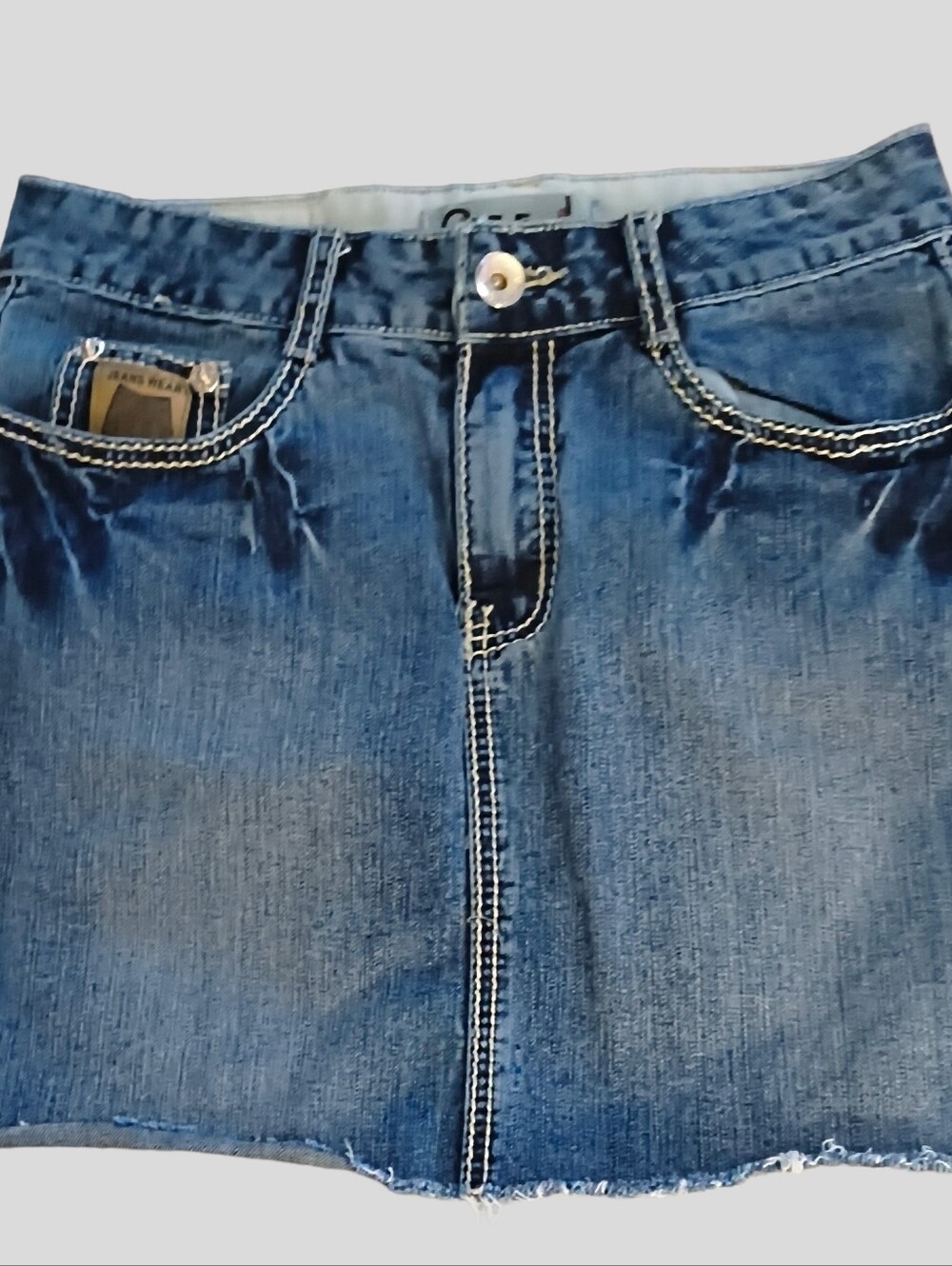 90s Denim Mini Skirt-Size 28